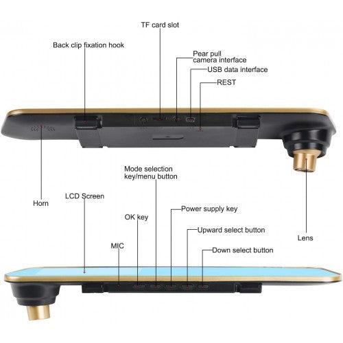 4.3 Inch Screen HD Dual DVR Lens Camera Rearview Mirror Dash Cam - Toytexx 4.3 Inch Screen HD Dual DVR Lens Camera Rearview Mirror Dash Cam - Toytexx